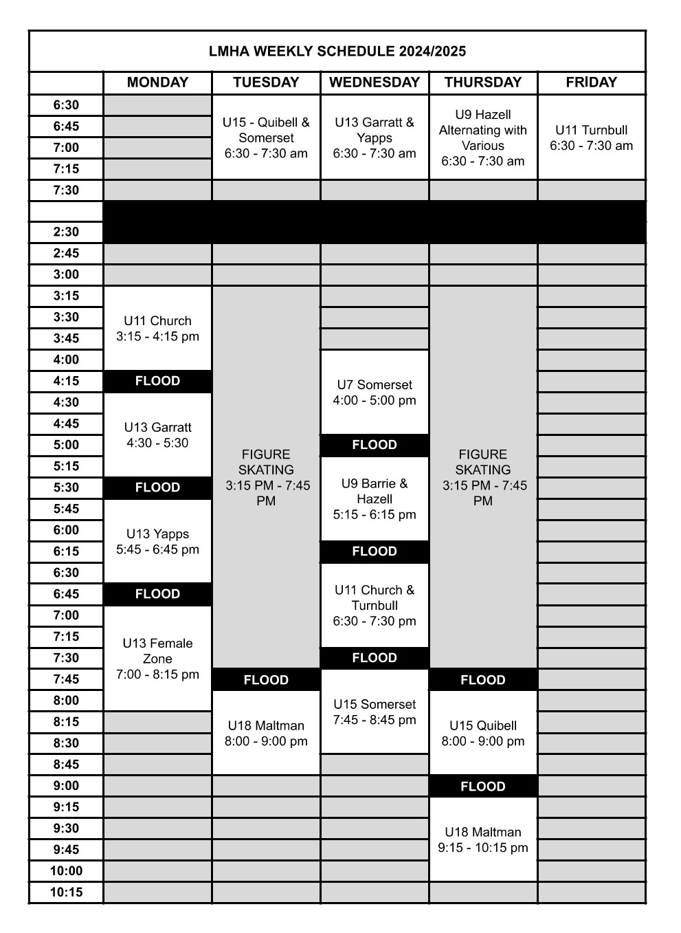 24-25 Weekly Schedule